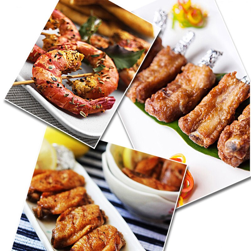 Rustfrit stål 24 l 40l grill steger grill grill grillspyd ovn roter bur stege fisk rejer kød hylde bage værktøj