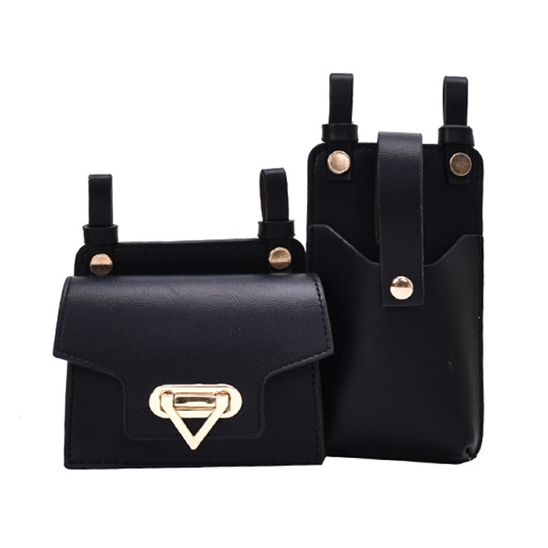 Luxury Waist Bag Phone Bag Female Chest Bag Shoulder Crossbody Bag Purse Woman Fanny Pack: B black   Waist bag