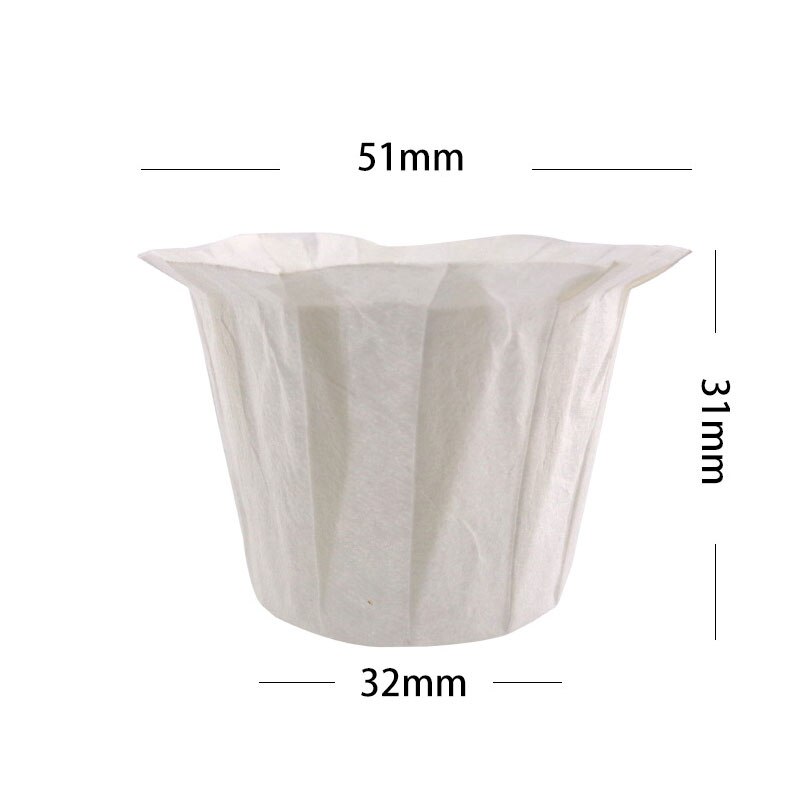 50pcs Home Kitchen Coffee Filters Disposable Paper Filters Cups Single Serving Paper Filters Cups Replacement Coffee Filters