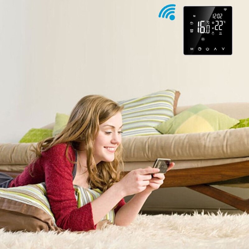 Thermostat 16A Wi-Fi /NO WIFI Orange / White Smart Thermostat Digital Temperature Controller APP Control LCD Display Touch