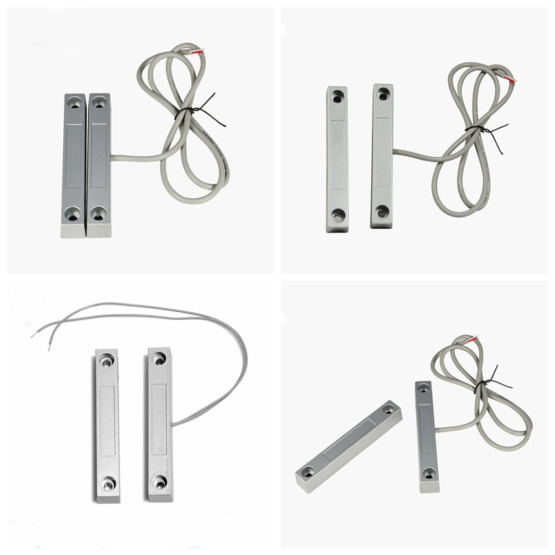 5Pair Wire 58 Metal Roll Door Window Sensor Magnetic Contact Reed Switch Sensor For Home Alarm System