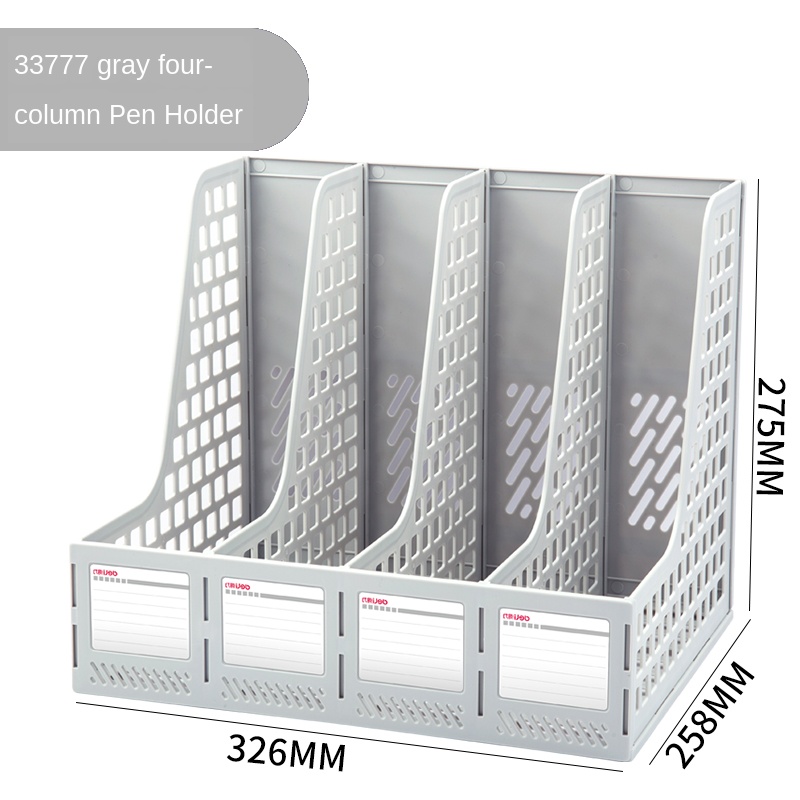 Thickened Folder Storage Box Document Holder Vertical Bookshelf Book Stand Desktop File Box Basket A4 Multilayer Stationery: Style 13