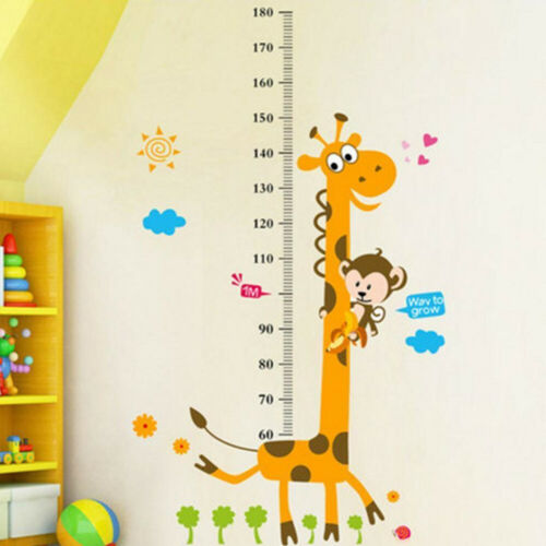Removable Height Chart Measure Wall Sticker Decal for Kids Baby Room Giraffe