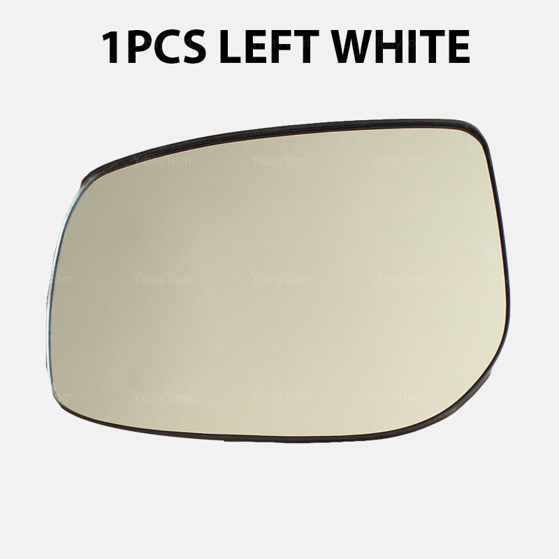 Wide Angle Side view Heated Exterior Replacement Left &amp; Right Mirror Glass For Toyota Corolla E140 E150 2007: 1pcs left white