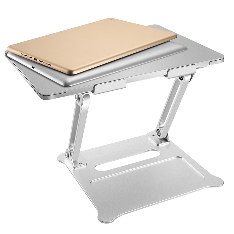 Laptop Stand, Silver Aluminum Office Laptop Lift Stand Foldable Portable Laptop Stand Radiator Stand Suitable For 11 To 17 Inc