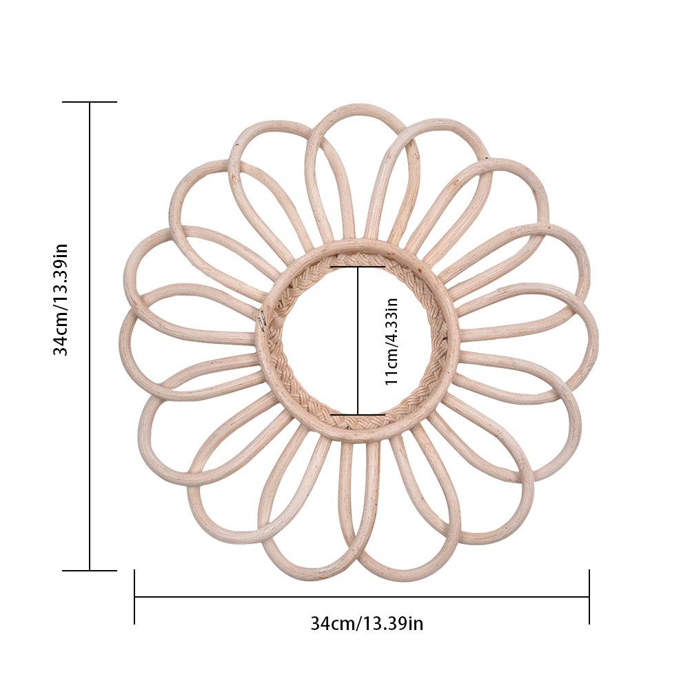 Rattan Twig Crafts Flower Frame Photo Wall Hanging Frame Ornament Wedding Birthday Party Decoration Decorative Crafts #