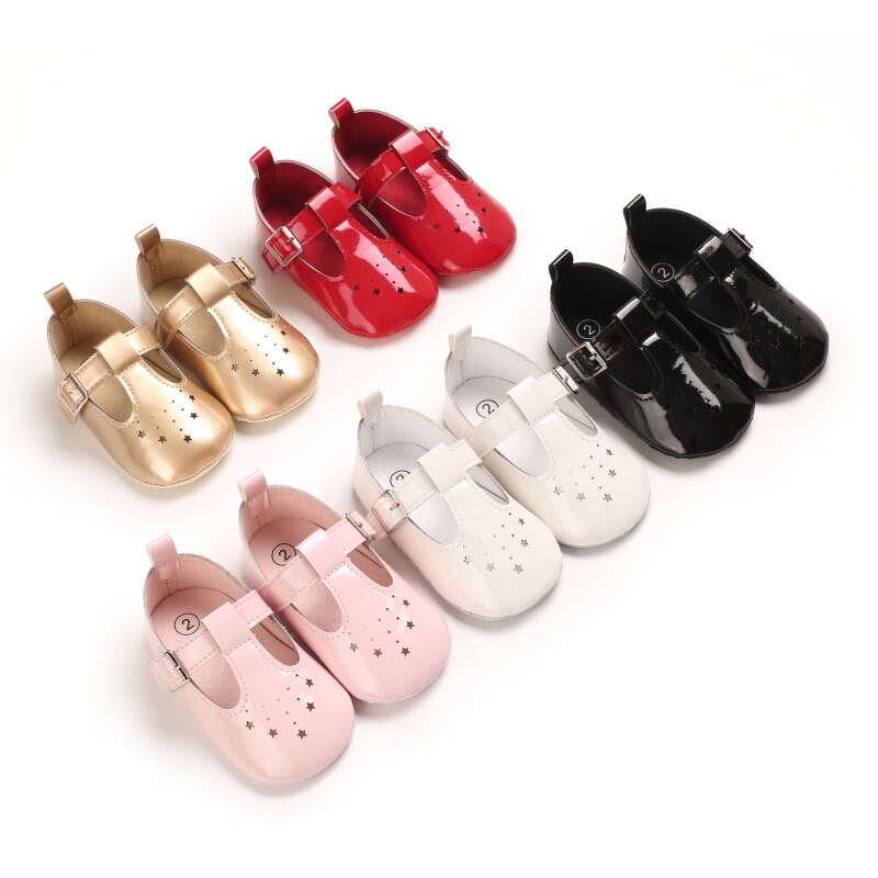 Zapatos de dibujos animados para bebés, calzado antideslizante con fondo suave de polipiel, para primeros pasos de 0 a 18 meses, primavera y otoño