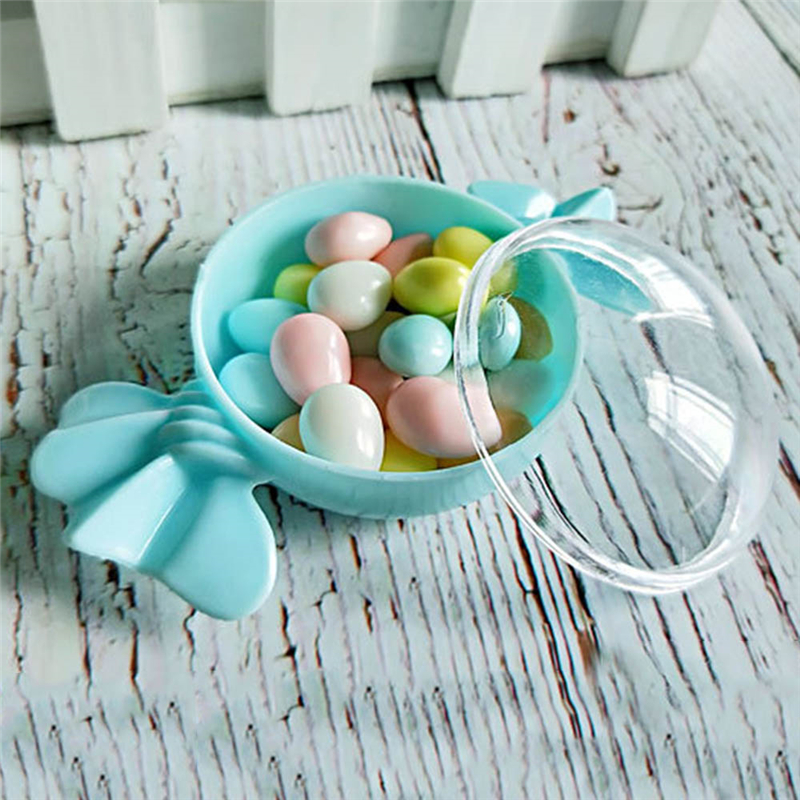 12pcs Plastic Candy Boxes Lovely Candy Shape Candy Box Organizer Chocolate Container Wedding Birthday Baby Shower Decor
