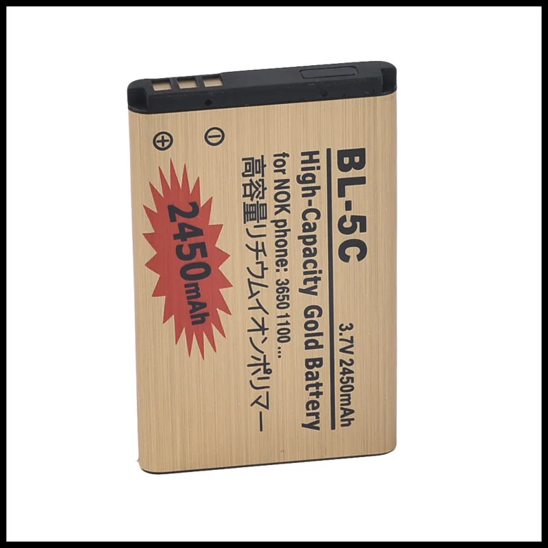 Batería de teléfono BL-4C BL-5C BL-4UL BL-5B BL-5J para Nokia 6100 6300 6260 6136S 2630 5070 C2-01 BL 4C BL 5C BL5C: GOLD