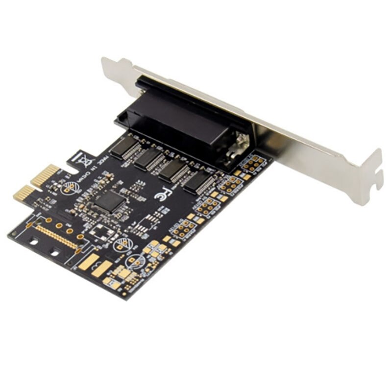 PCIE AX99100 1 Out 4S DB-9 Pin RS232 Serial Port Card Industrial Serial COM1 Port Expansion Card for PC