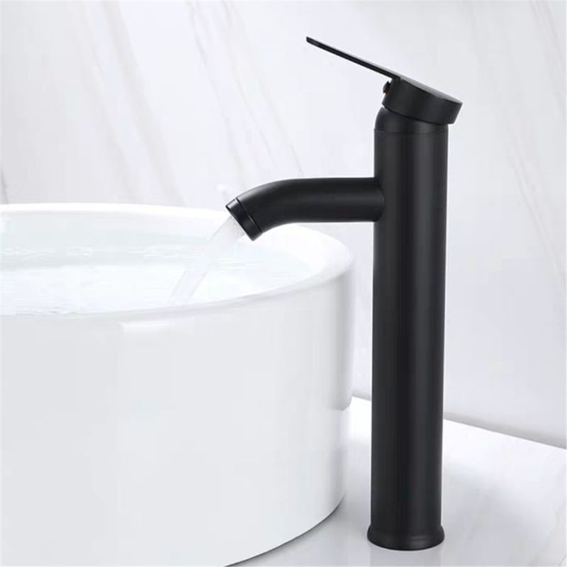 Enkelt håndtag håndvaskarmaturer koldt blandebadekar håndvaskhane sort 28gf: -en