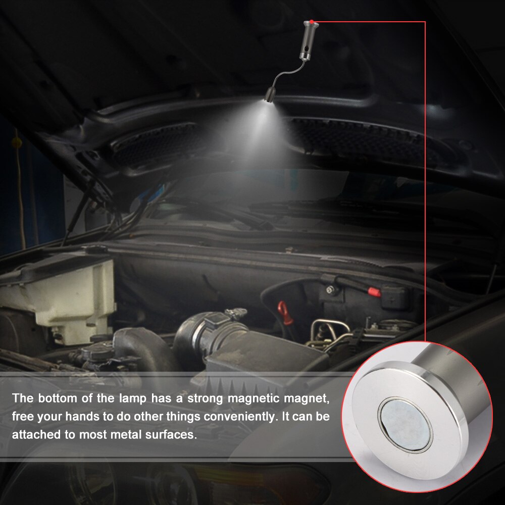 2 stuks Magnetische Barbecue Grill Licht LED Outdoor Super Heldere Grill Licht Flexibele Zwanenhals Batterij Aangedreven voor Picknick