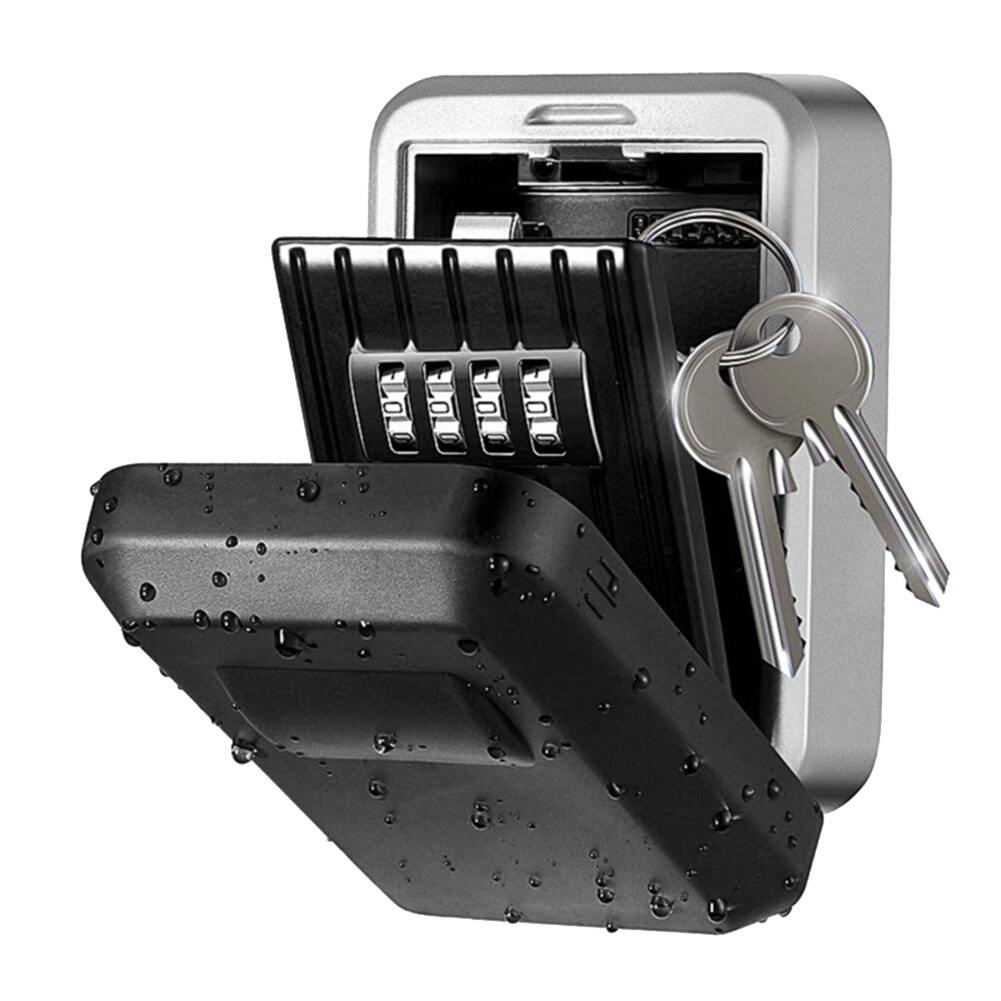Wall Mounted/Padlock Key Lock Storage 4-Digit Combination Safe Security Box Home Office IJS998