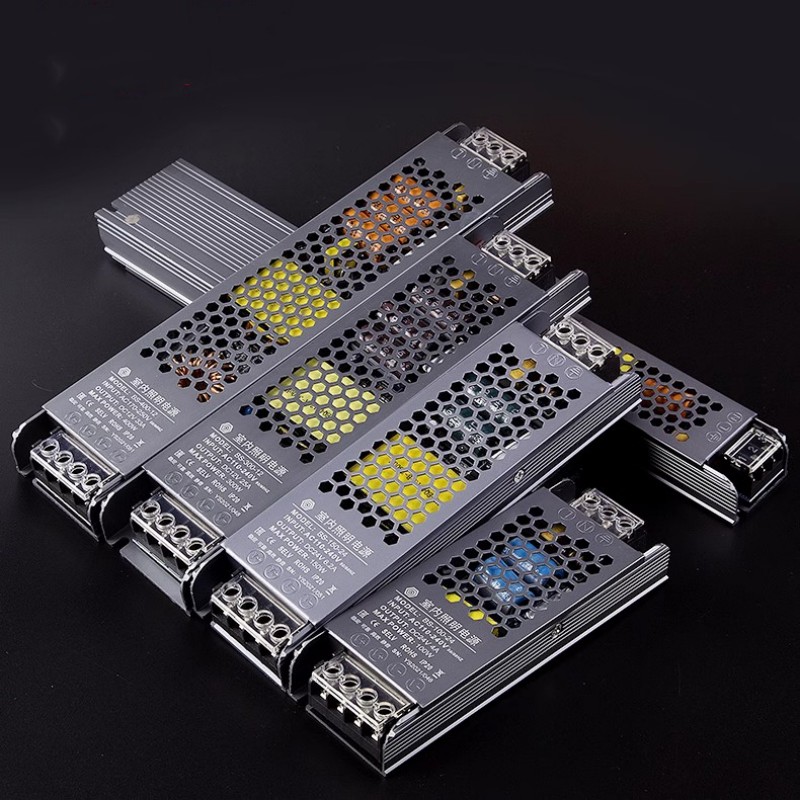 Ultradünnes LED-Netzteil DC 12V 24V Beleuchtungstransformatoren 60W 100W 150W 200W 300W 400W LED-Treiber A/D-Konverter für LED-Streifen