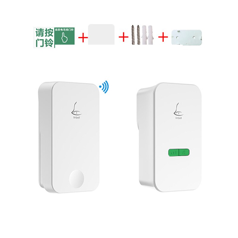 Xiaomi linptech linbell self-powered wireless doorbell G4L BATTERY-FREE Long-distance alert pager with 36 Chimes [ EU Plug ]: 1 bell 1 receiver
