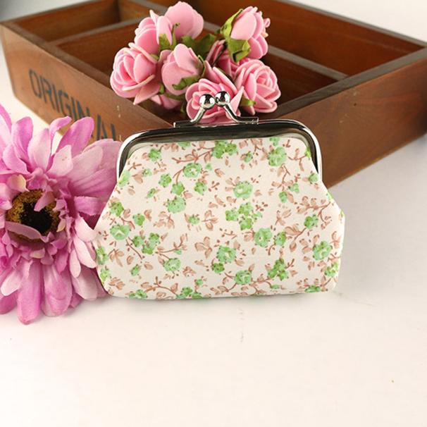 Nova chegada bolsa de moedas feminina senhora retro flor do vintage pequena carteira ferrolho bolsa de embreagem titular do telefone bolsas bolsa #4