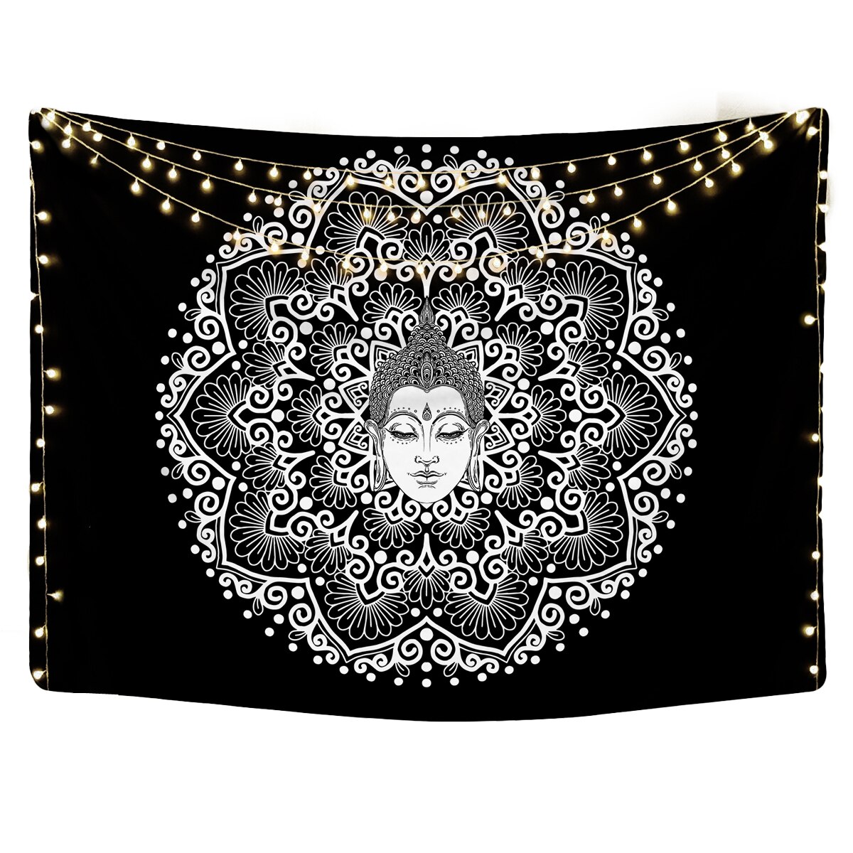 Tapestry Nordic Datura Mandala Hanging Cloth Decorative Tapestry Background Cloth Blanket Home Decor Tapestry 95x73cm: 5