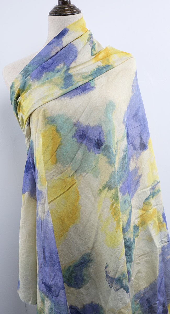 Tela de rayón y lino para confección de ropa cómoda, transpirable, de seda teñida, 145cm, se vende por metro