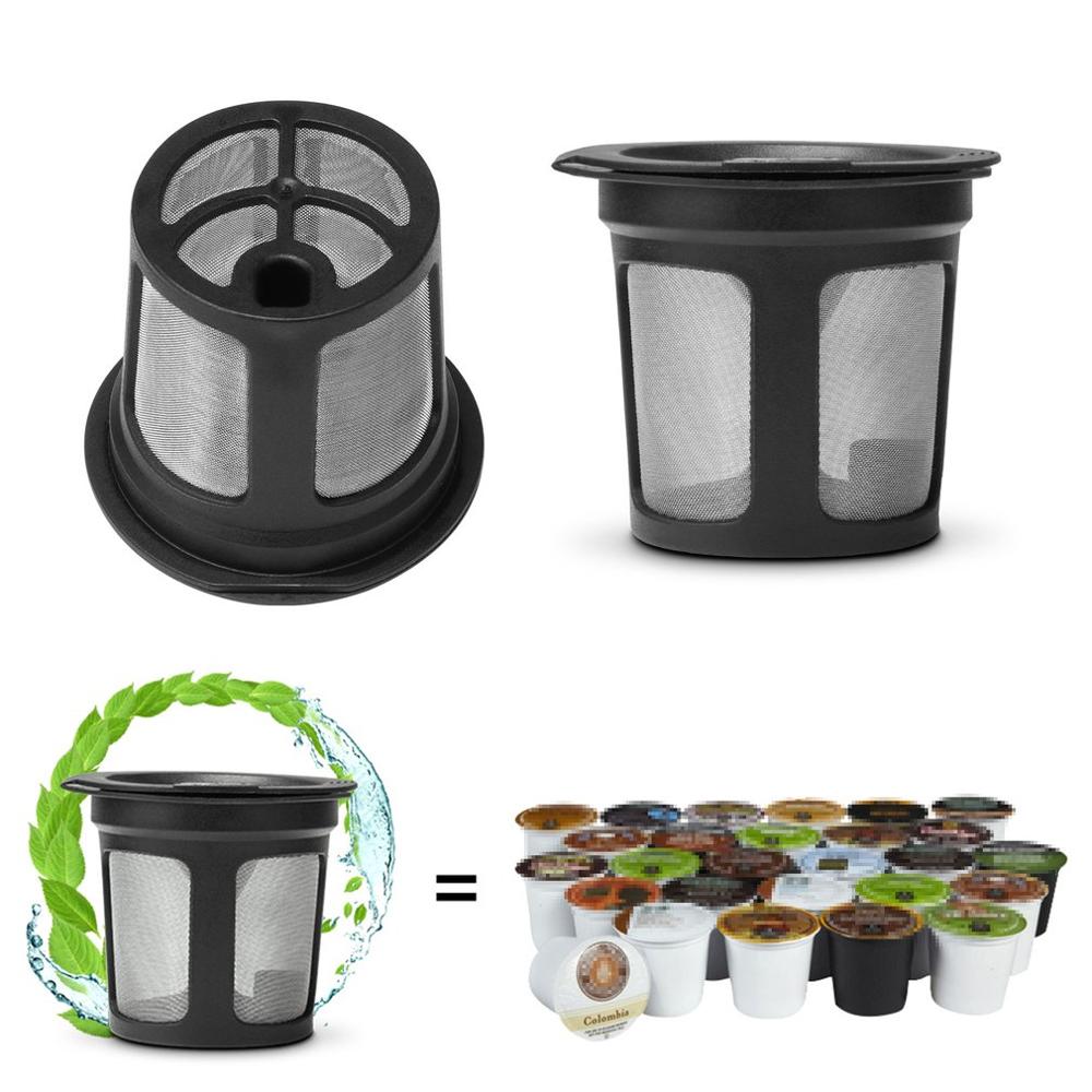 3 stk genopfyldelig kaffefilter mesh kapsler k kop kurve genanvendelig drypper til keurig 2.0 tilbehør til kaffemaskine