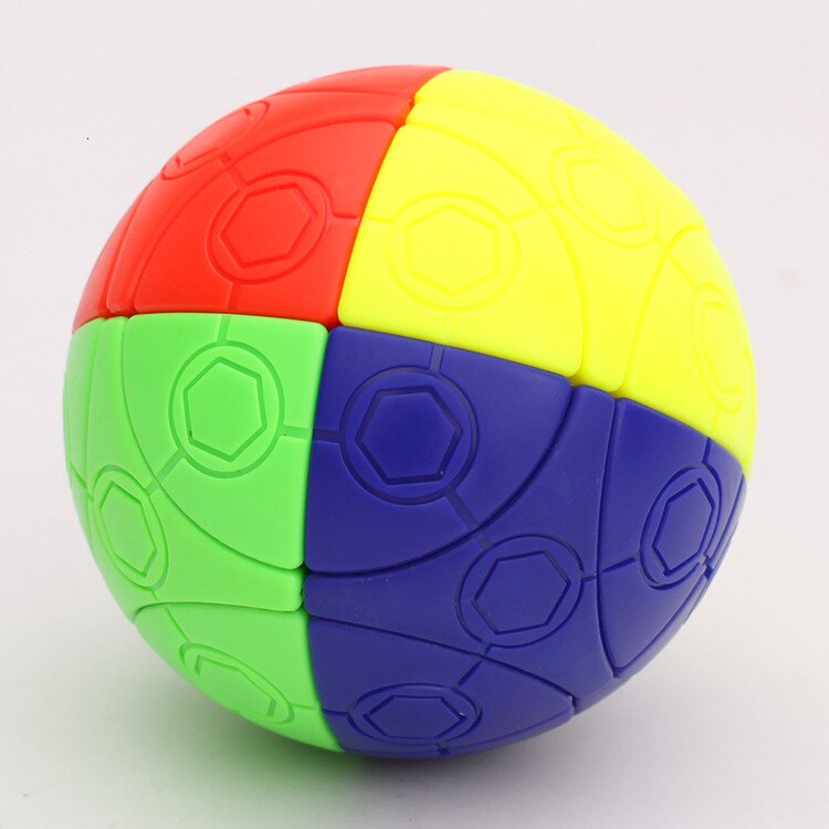 Strange Shape Cube Ball Four-color Football Sphere Magic Cube Speed Puzzle Good Quanlity Cubo Magico Toys For Children Kids