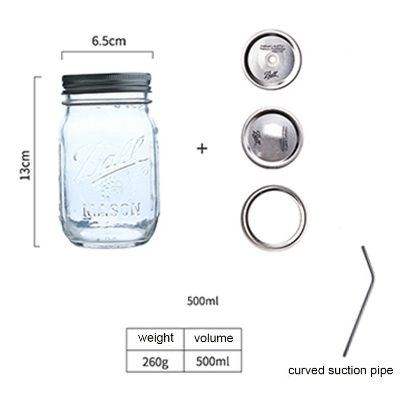 Nordic Home And Tableware Glass Manson Jar Manson Glass Bottle For Juice/Milk/Coffee Sealed Rooster Cup vasos de vidrio стекло: 6.5x6.5x13cm