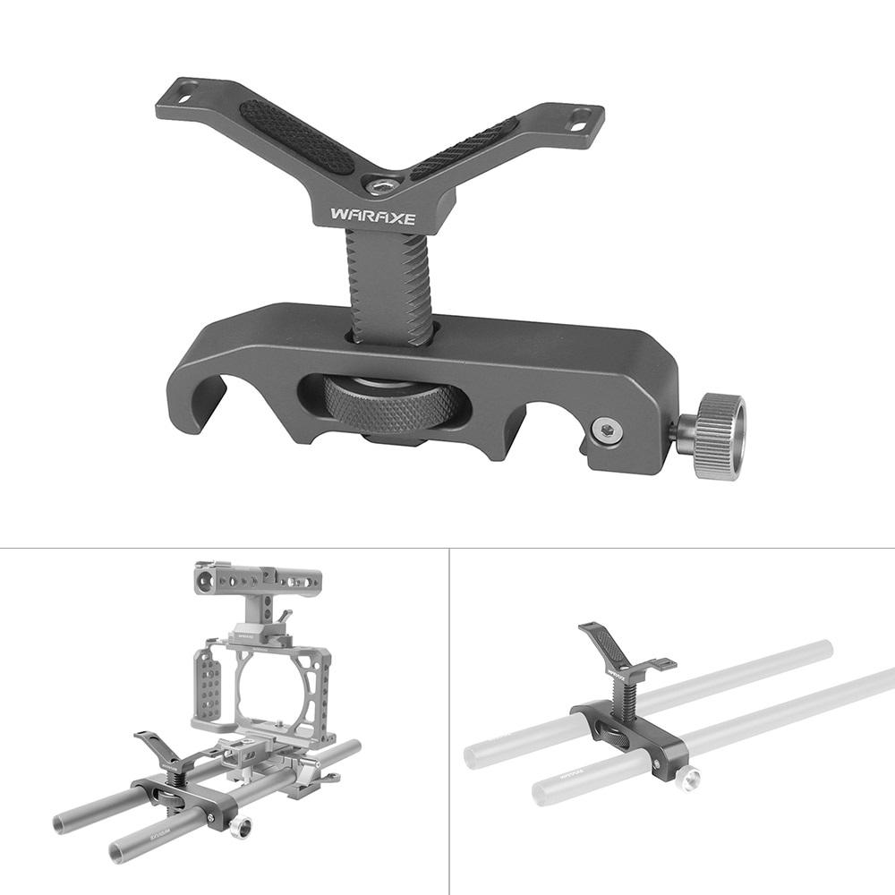 15mm Y-förmigen Lange Objektiv Unterstützung Halterung Höhe Einstellbar Fotografie Stange Montieren Adapter Kompatibel für TITAL