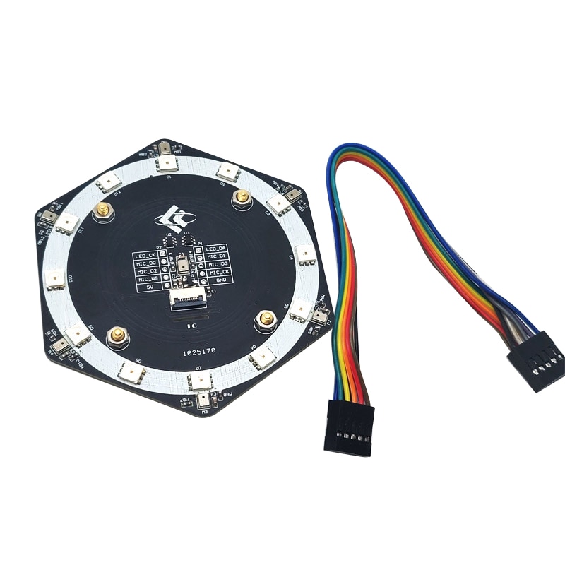 6 + 1 I2S micrófono conjunto de módulos de reconocimiento de voz pantalla LED RGB Programable K210 Placa de desarrollo