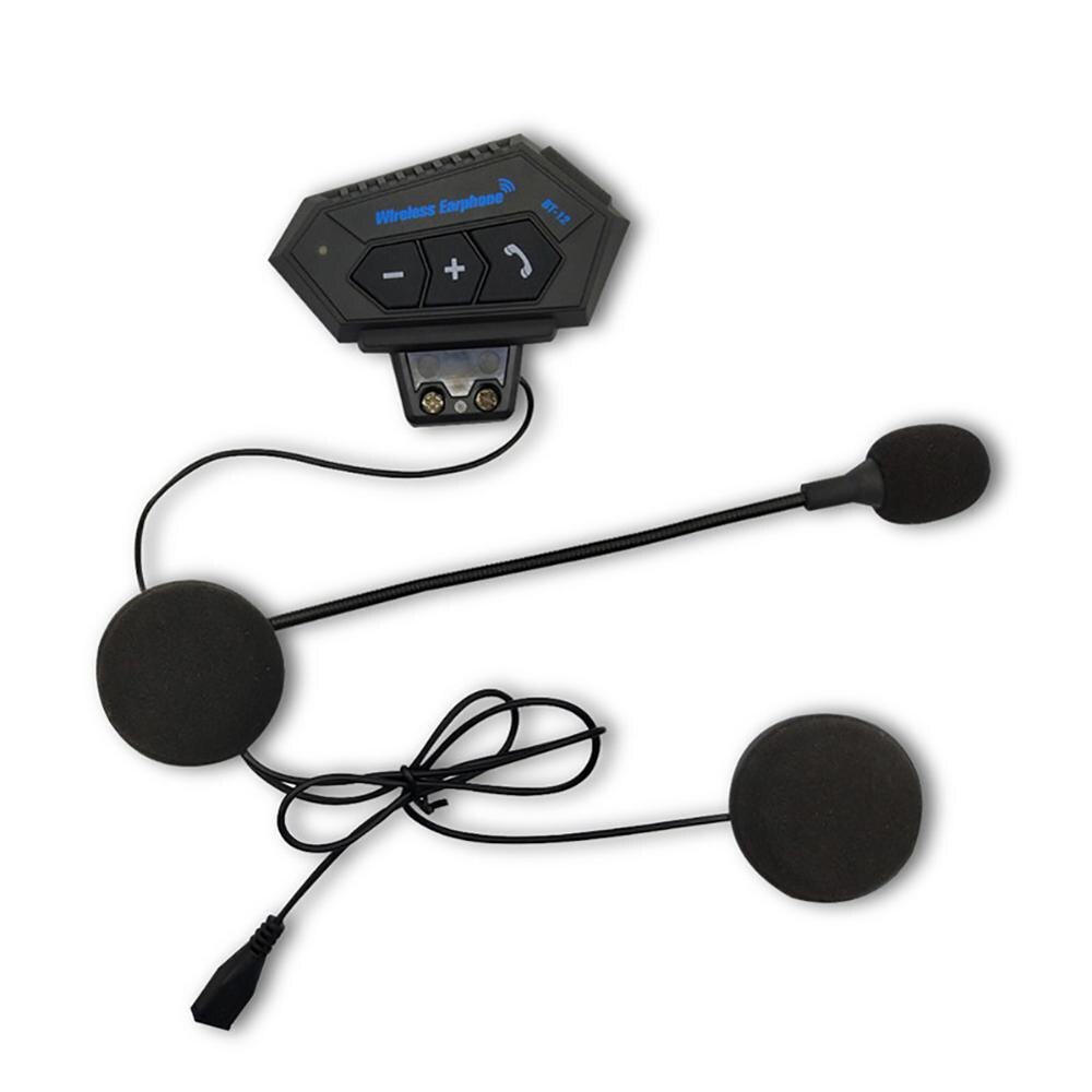 BT-12 Motorfiets Bluetooth Headset Helm Headset Met Microfoon Motorfiets Bluetooth Interphone Voor Telefoontje En Muziek