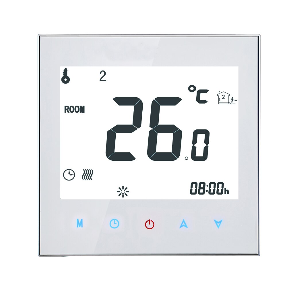 Home Programmable Thermostat for Radiant Floor Heating System Smart Touchscreen Heat Only Thermostat for In Floor Heating System