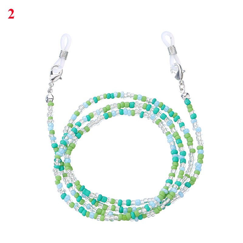 Neue Boho Maske Gurt Perlen Gläser Ketten Frauen Gesicht Maske Schlüsselband Anti Rutsch frauen Nacken Kette Für Brillen Kordon de anteojos: a2