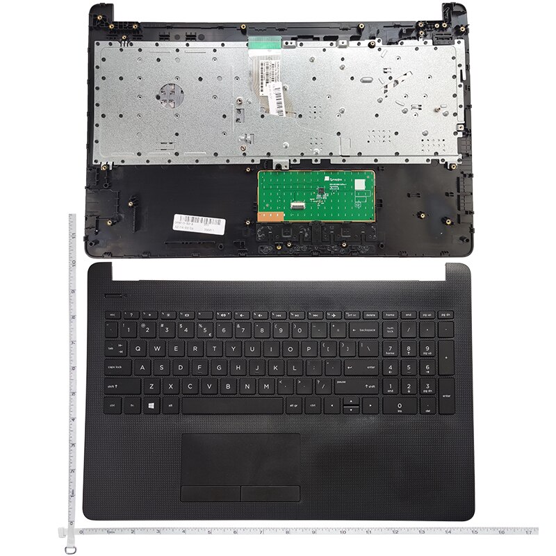 US laptop keyboard for HP 15-BS 15-CD 250 G6/255 G6/256 G6/TPN-C129/TPN- TPN-C129 PK132043A00 Palmrest Upper Cover With touchpad: Default Title