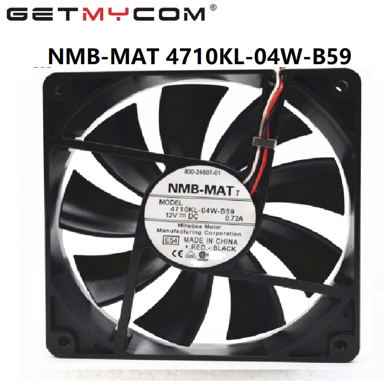 Getmycom Originele NMB-MAT 4710KL-04W-B59 12Cm 120Mm 0.72A 4-Draads Pwm Industriële Case Axiale Cooling Fans Thermostaat 12025