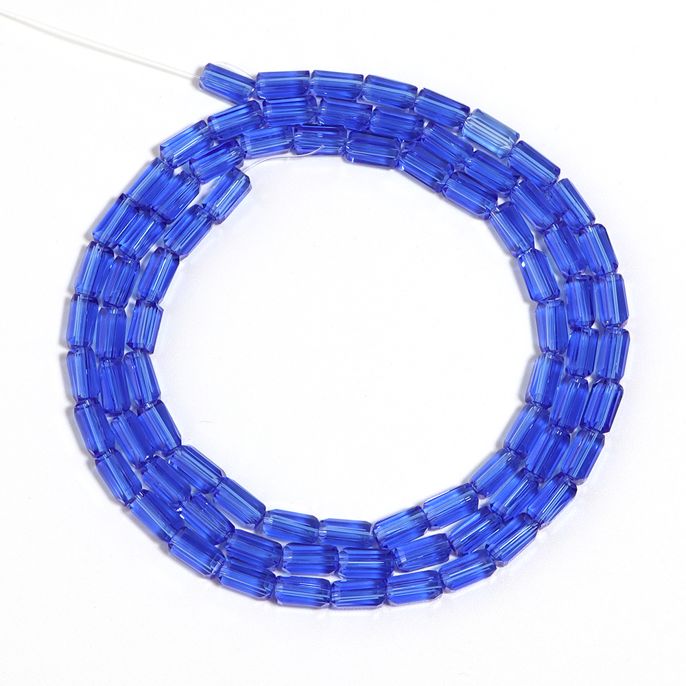 1 hebra de cuentas de cristal rectangulares, cuentas sueltas coloridas para fabricación de joyería, pulseras DIY, accesorios para collares hechos a mano: S / Gris claro