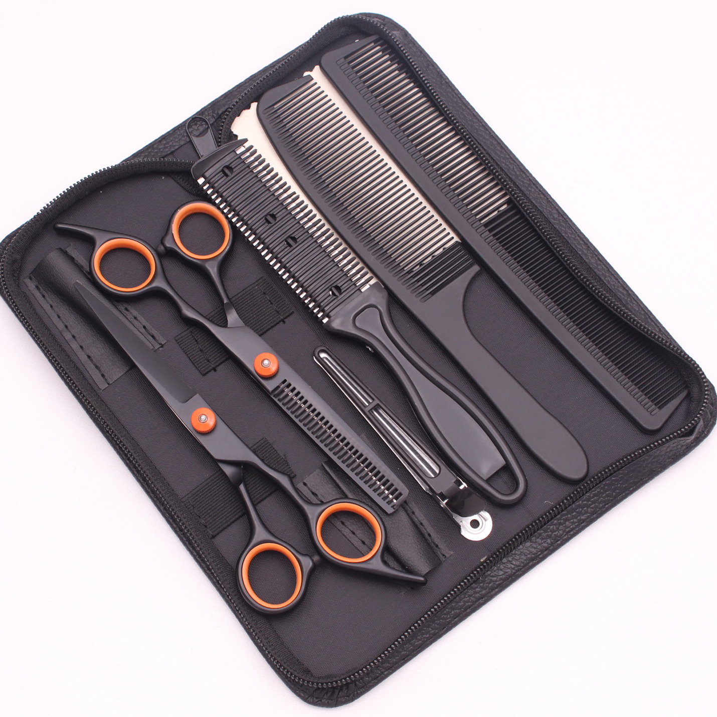 Tijeras de pelo de 6,0 pulgadas, tijeras de corte profesionales, adelgazamiento, peluquería, corte de pelo, peine, juegos de maquinillas de afeitar, salón, peluquero y hogar, triangulación de envíos