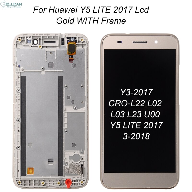 Dinamico Voor Huawei Y3 Lcd-scherm Y3 Display: Gold With Frame