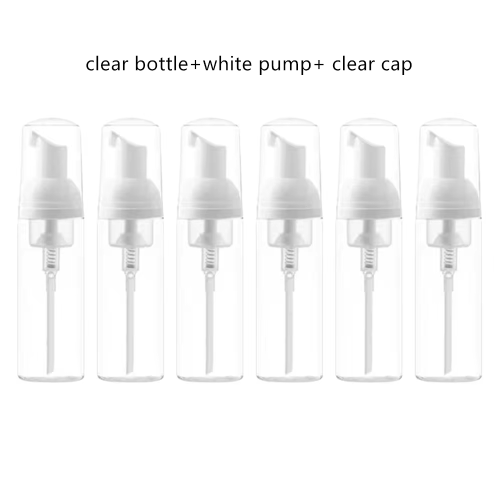 6 Teile/los 2 unzen/60 ml Kunststoff Schaum Pumpe Flasche Leere Gesicht Wimpern Kosmetische Flasche Reiniger Seife Spender für reinigung Schaum Flasche: Licht Grün