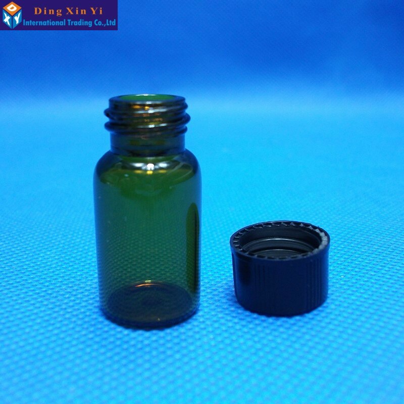 3ML Capacity 10pcs/lot brown glass vial Clear Liquid Sampling Sample Glass Bottles Vials Screw cap
