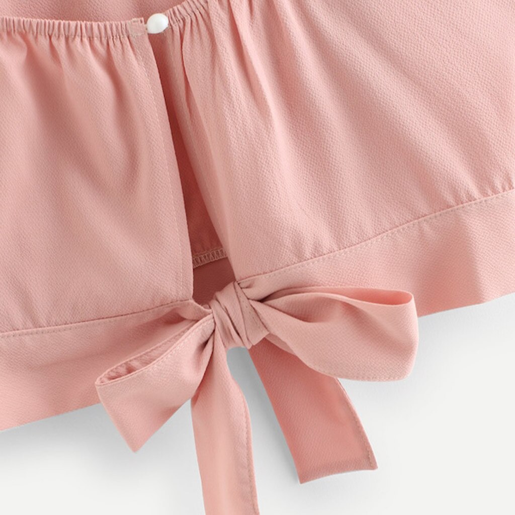 Camiseta sin mangas con cuentas de perlas para mujer, chaleco con correa de pajarita, Tops de gasa, camisetas lisas con cuentas de perlas