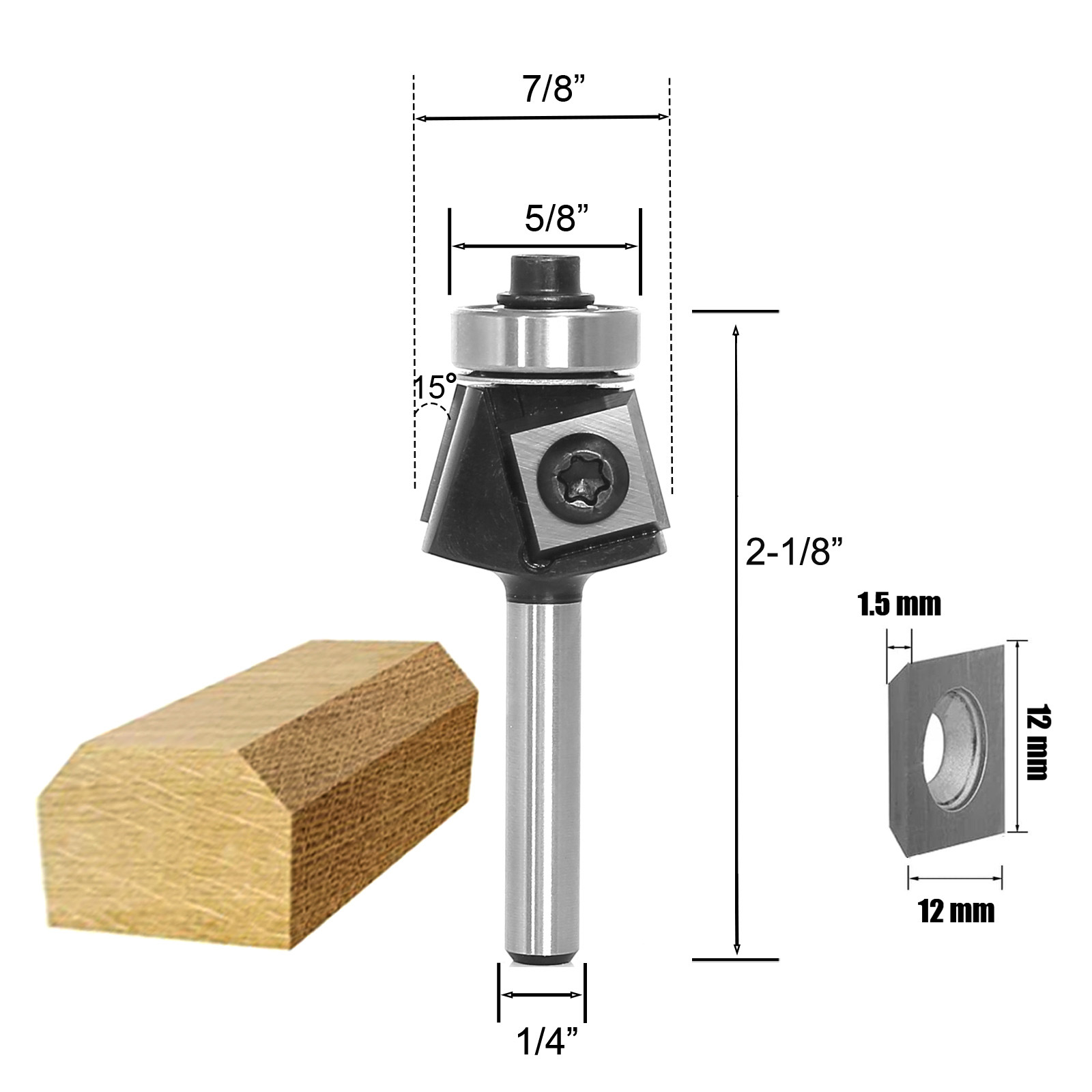 Holz fräser, austauschbare Klinge, flaches Eck schneidwerk zeug Mangan stahl Holz fräser: 32mm