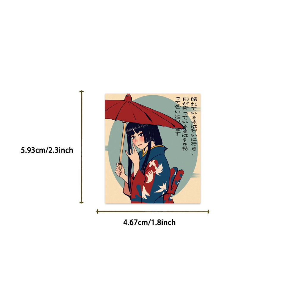 10/30/50Pcs Vintage Japanese Stickers Diy Anime Laptop Luggage Refrigerator Phone Guitar Book Decals Stickers Stationery Toys
