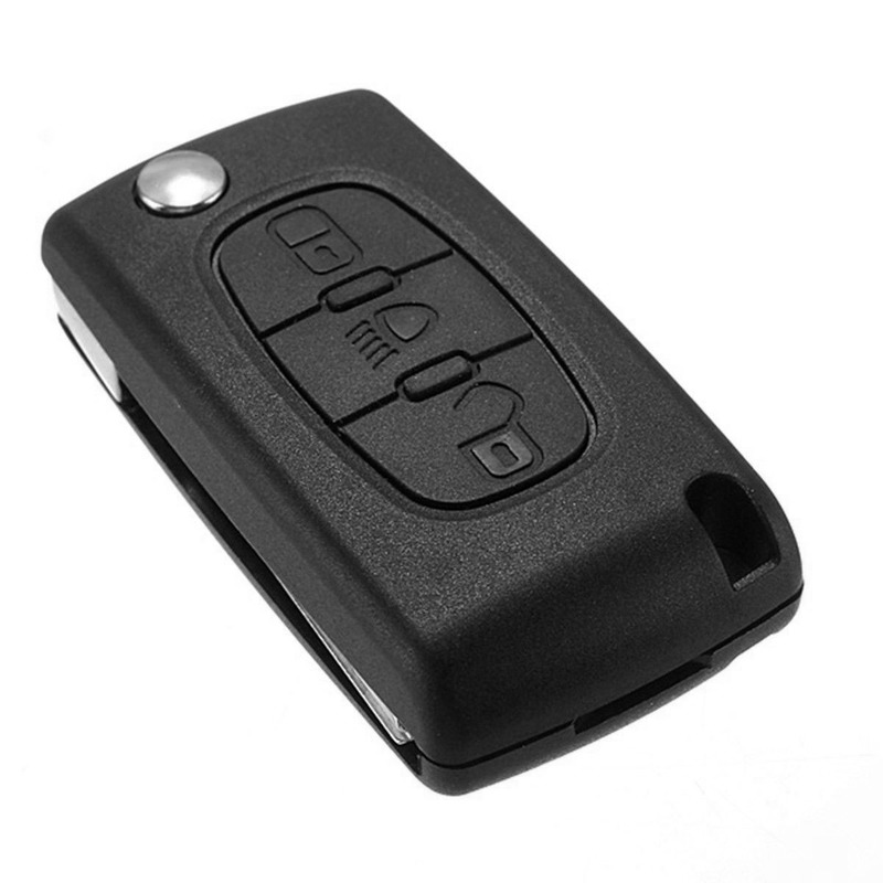 3 knoppen Smart Remote Key Fob Case Folding Flip Auto Sleutel Shell Ongecensureerd Blade voor Citroen C2 C3 C4 c5 C6 Picasso
