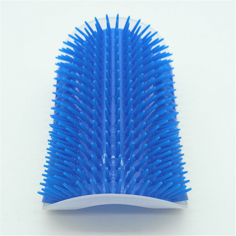 Brosse d'angle de Massage pour chat, produits pour animaux de compagnie, peigne auto-toiletteur, brosse pour le visage avec un peigne chatouillant, outils: dark blue