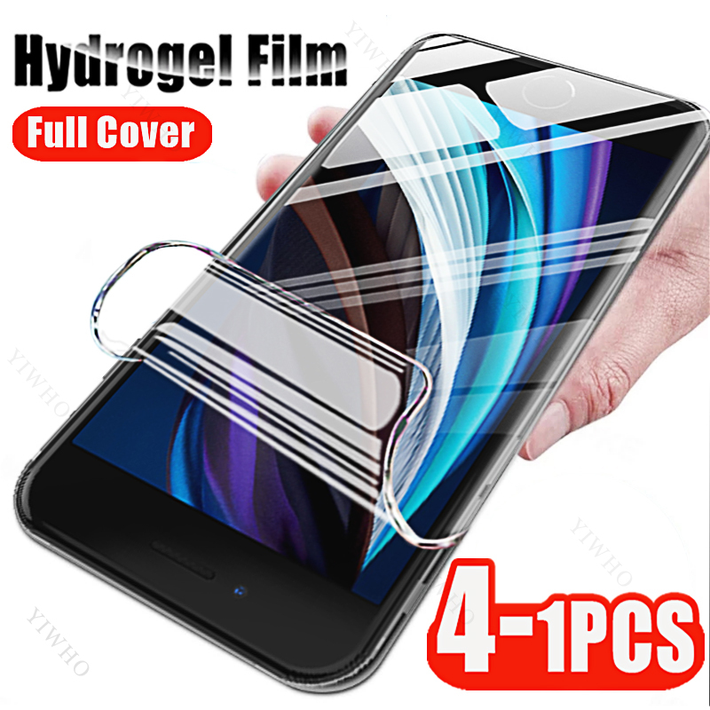 4-1 stk 6s til apple iphone 8 7 6 plus se skærmbeskytter fuldklæbende hydrogelfilm til iphone 8 plus 7 plus  se2022 se2020