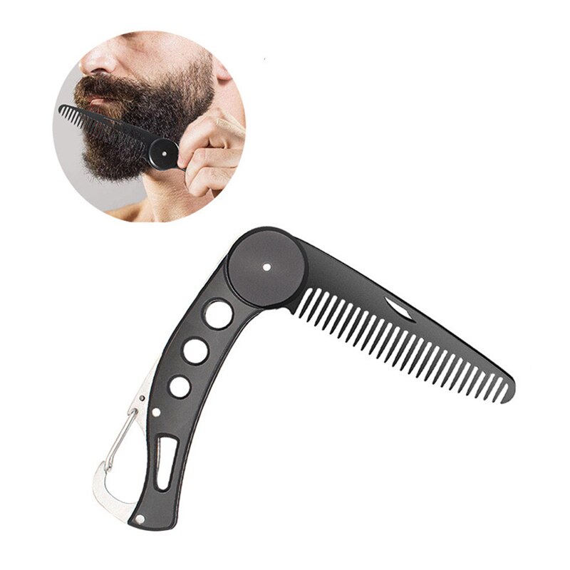 1 stk herre kvinders skønhed håndlavet folde lommeclip hår overskæg skæg kam mandlige overskæg barberingskam