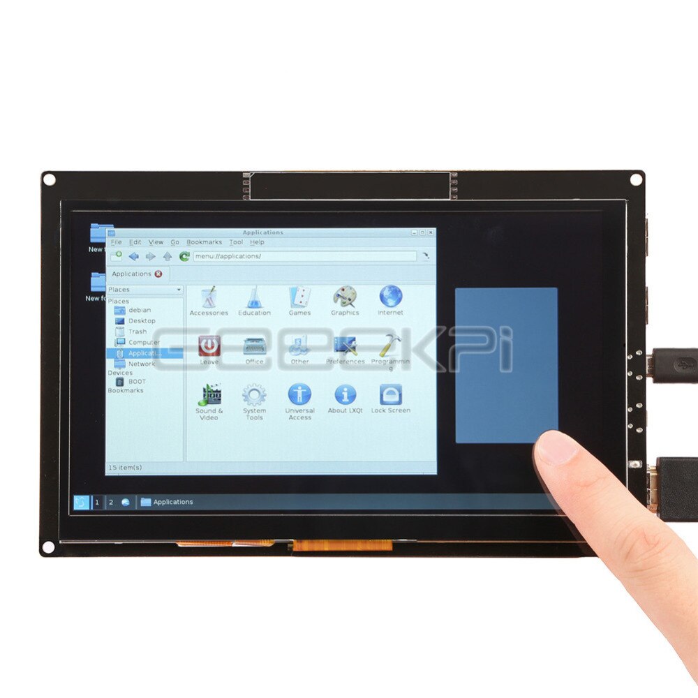 GeeekPi 7 inch 1024*600 Capacitive Touch Screen Monitor Display Free Driver for Raspberry Pi 4 B All Platform,PC,BeagleBoneBlack