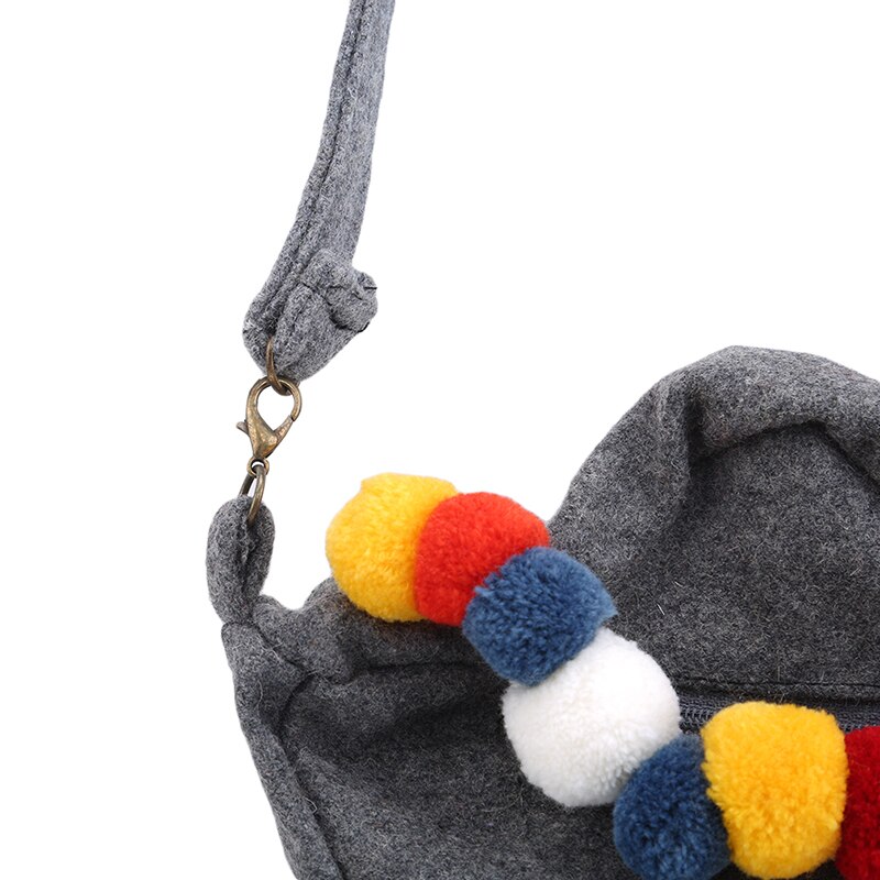 Girl Coin Purses Gray Cloth Small Bag Fashionable Delicate Shoulder Zipper Bag For Children Girls