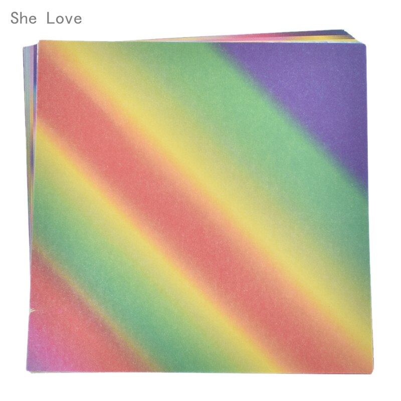Chzimade 48 Sheets Gradients Rainbow Origami Paper DIY Kids Students Art Handcrafts
