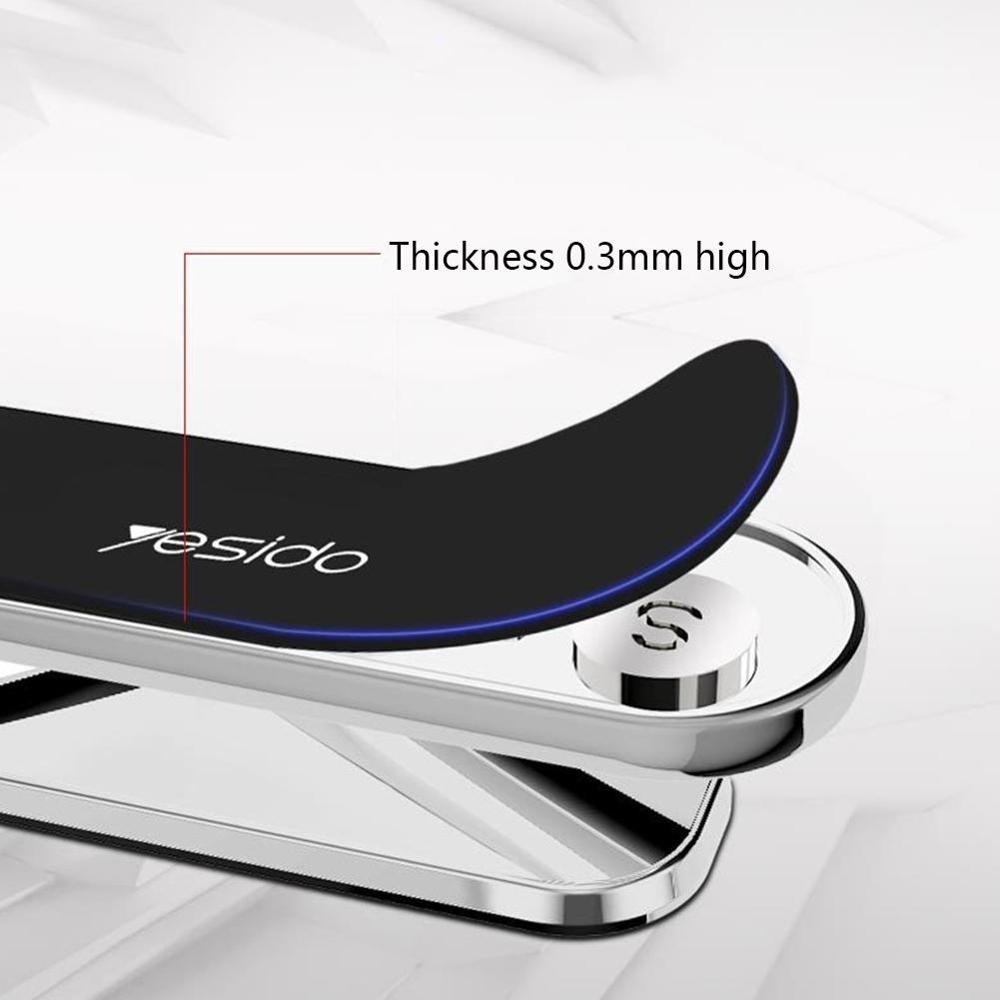 Yesido  c55 auto telefoonhouder standaard mini strip vorm houder / xiaomi magneet metalen gps voor iphone telefoon auto / samsung muurbevestiging  u9 w 1