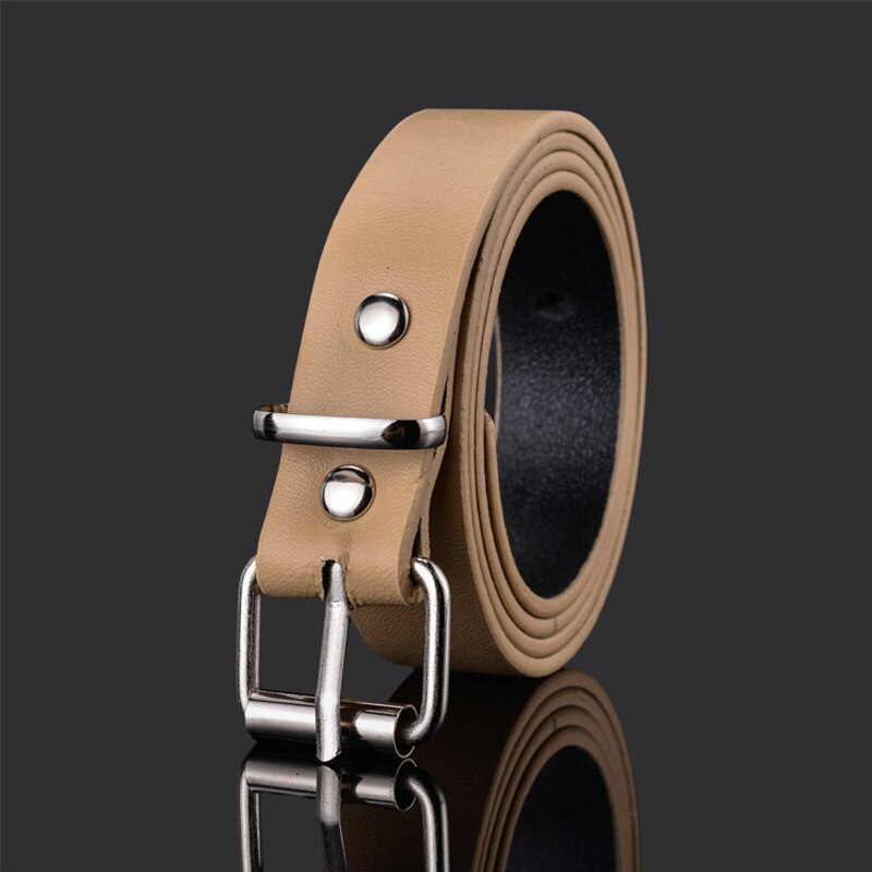 Good Qaulity Children Leather Belts For Boys Girls Kid Waist Strap Pu Waistband For Trousers Jeans Pants Adjustable Z30: khaki PU Glossy