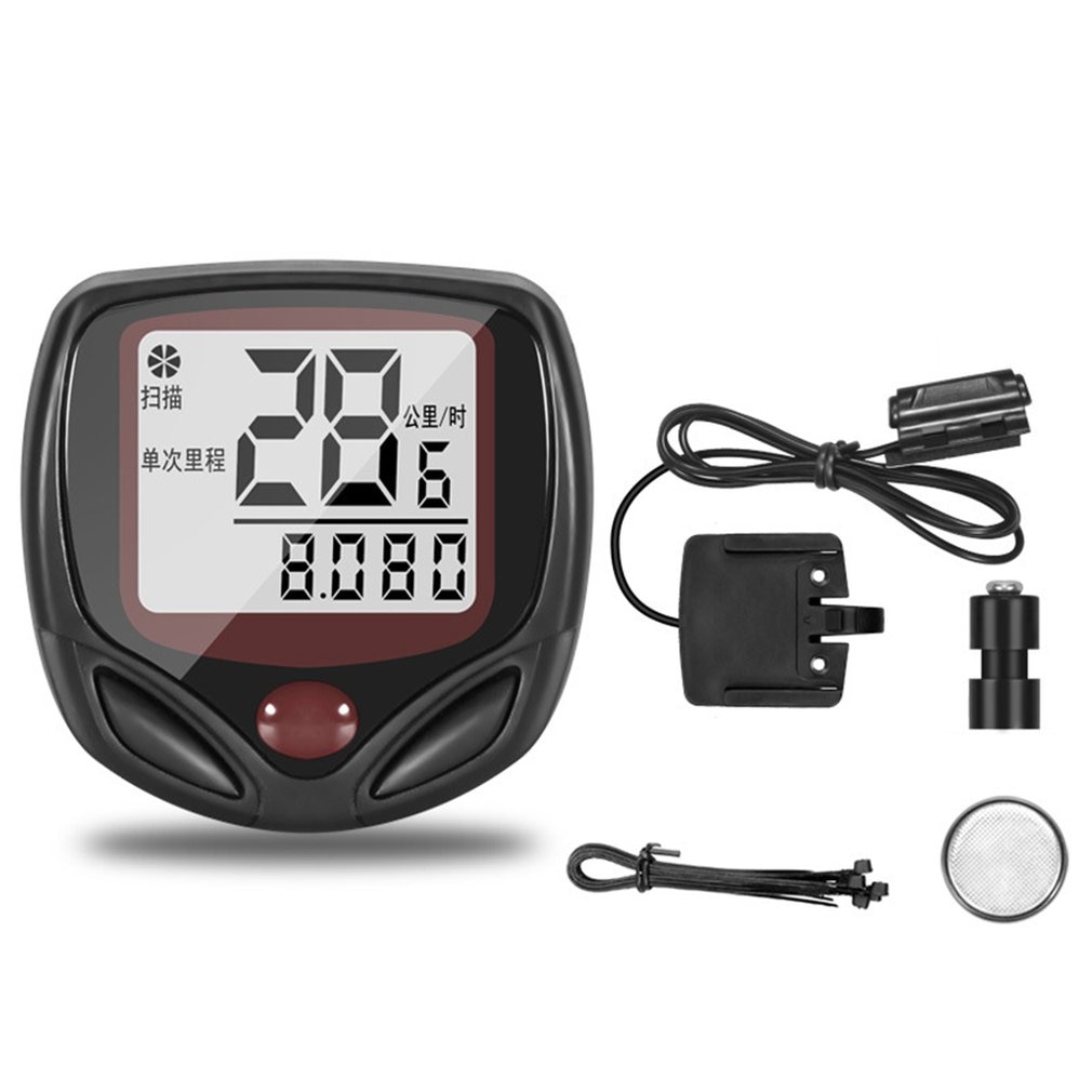 Wireless Cycling Cycle Bicycle Bike Computer With Heart Rate Monitor Speedometer Odometer and Calorie Counter: 268A